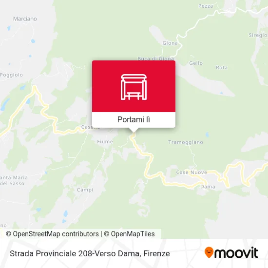 Mappa Strada Provinciale 208-Verso Dama