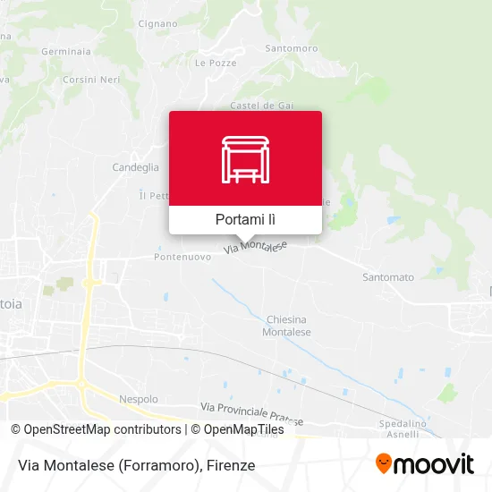 Mappa Via Montalese (Forramoro)