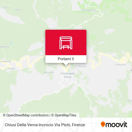 Mappa Chiusi Della Verna-Incrocio Via Pichi