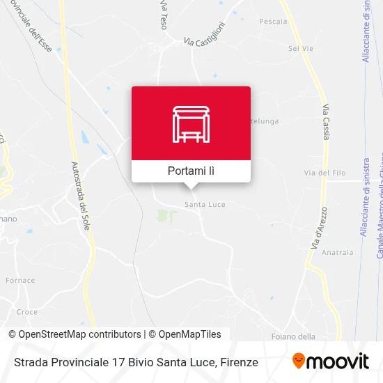 Mappa Strada Provinciale 17 Bivio Santa Luce