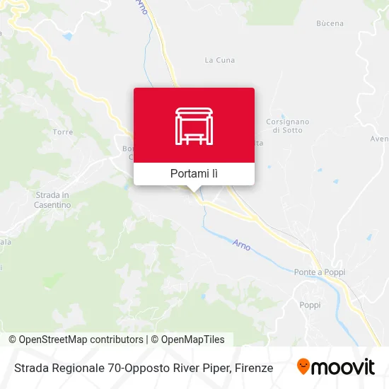 Mappa Strada Regionale 70-Opposto River Piper