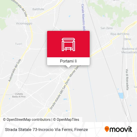 Mappa Strada Statale 73-Incrocio Via Fermi