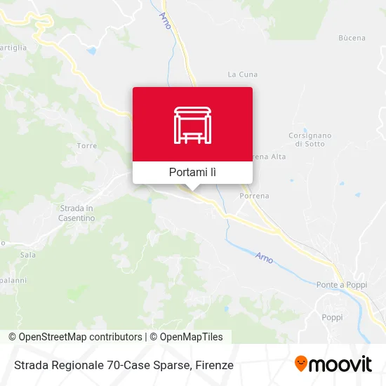 Mappa Strada Regionale 70-Case Sparse