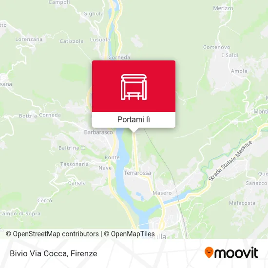 Mappa Bivio Via Cocca