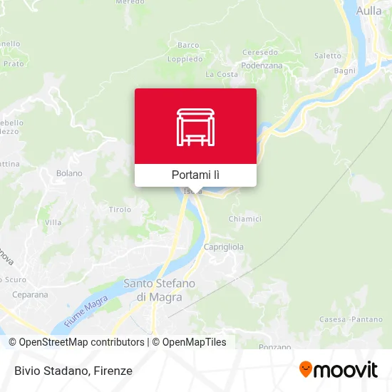 Mappa Bivio Stadano