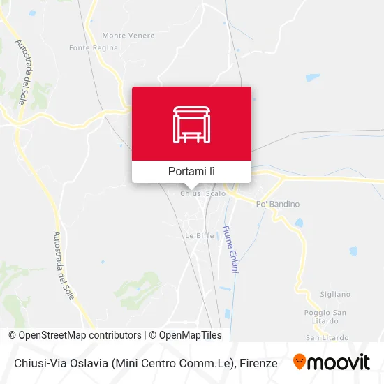 Mappa Chiusi-Via Oslavia (Mini Centro Comm.Le)