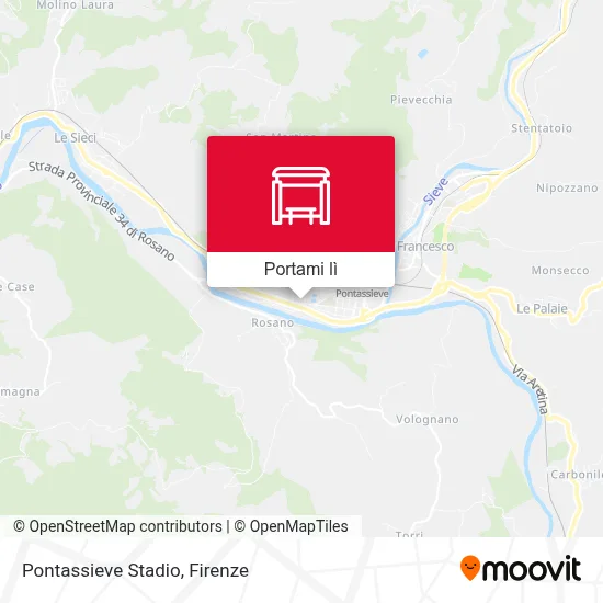 Mappa Pontassieve Stadio