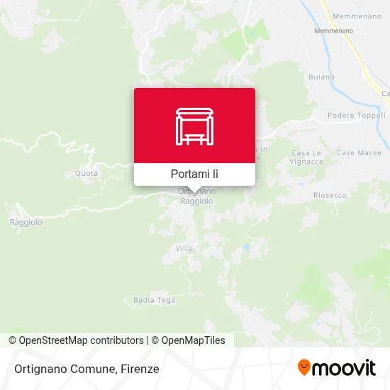 Mappa Ortignano Comune