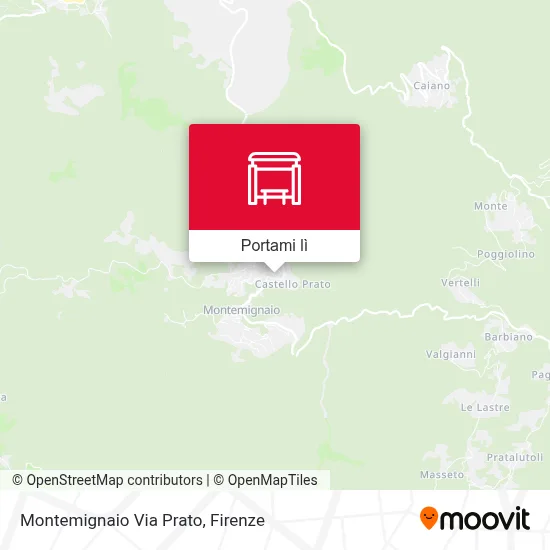 Mappa Montemignaio Via Prato