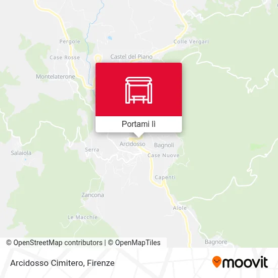 Mappa Arcidosso Cimitero