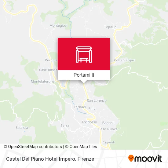 Mappa Castel Del Piano Hotel Impero