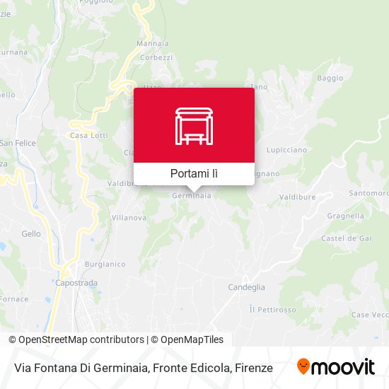 Mappa Via Fontana Di Germinaia, Fronte Edicola