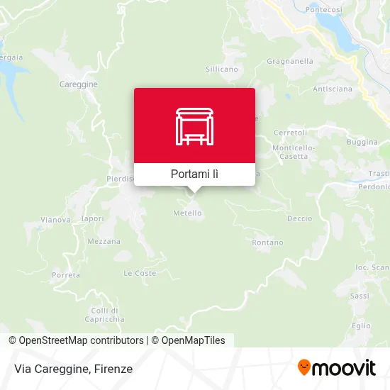 Mappa Via Careggine