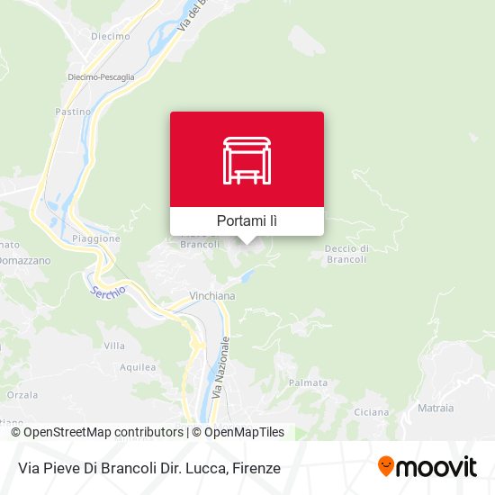 Mappa Via Pieve Di Brancoli Dir. Lucca