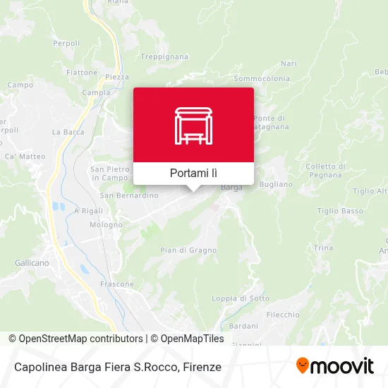 Mappa Capolinea Barga Fiera S.Rocco
