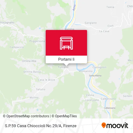 Mappa S.P.59 Casa Chioccioli Nc.29/A
