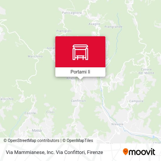 Mappa Via Mammianese, Inc. Via Confittori