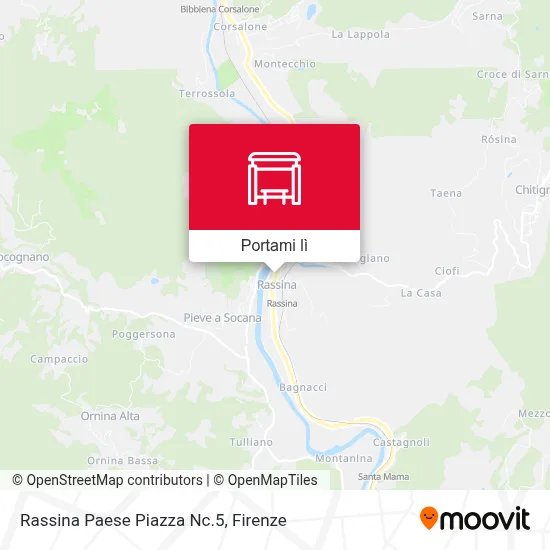 Mappa Rassina Paese Piazza Nc.5