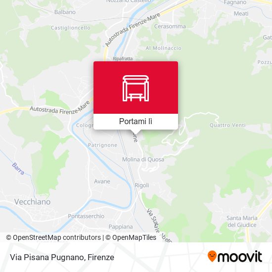 Mappa Via Pisana Pugnano