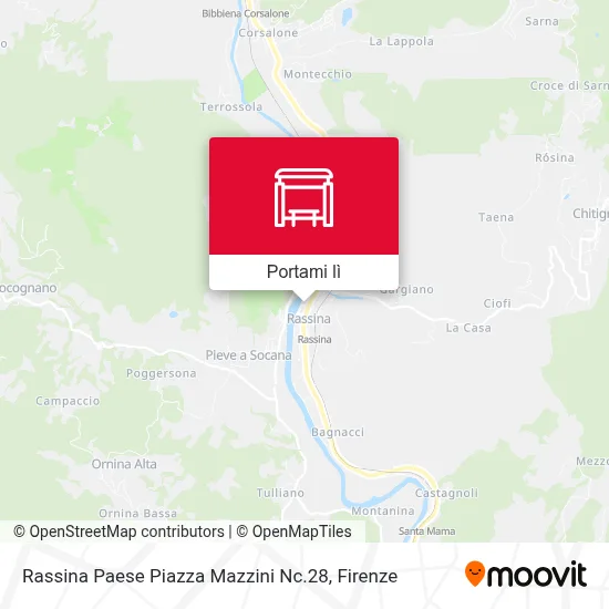 Mappa Rassina Paese Piazza Mazzini Nc.28