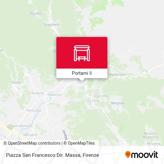Mappa Piazza San Francesco Dir. Massa