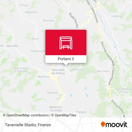 Mappa Tavarnelle Stadio