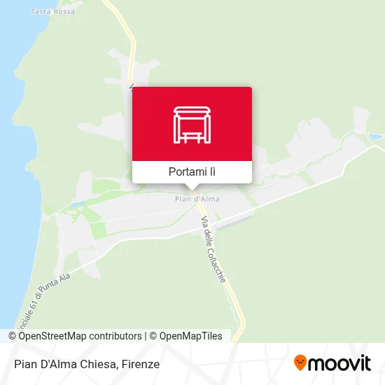 Mappa Pian D'Alma Chiesa