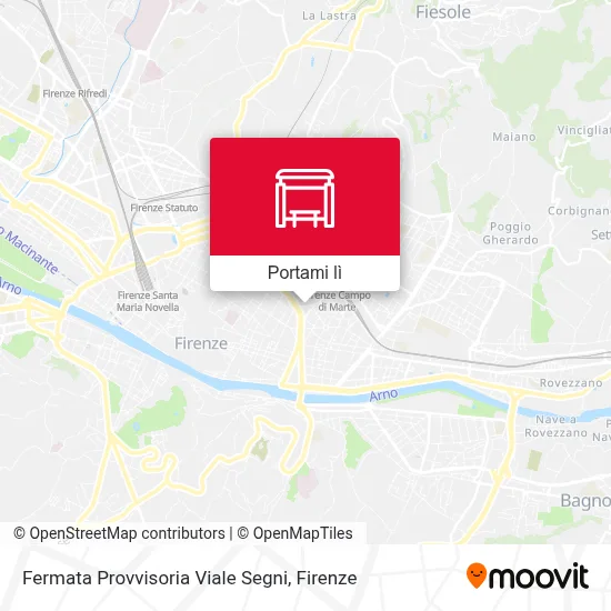 Mappa Fermata Provvisoria Viale Segni