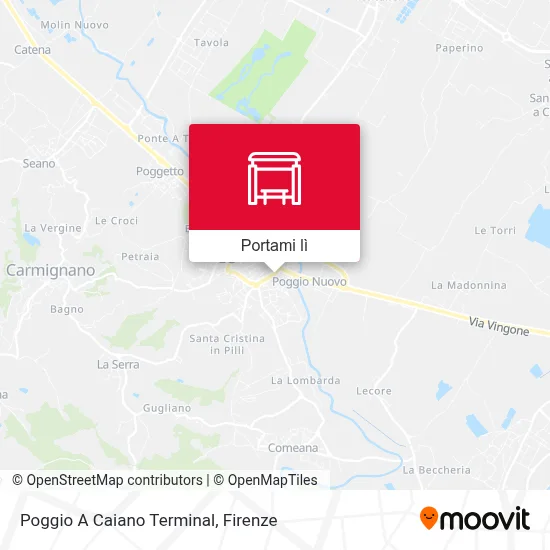 Mappa Poggio A Caiano Terminal