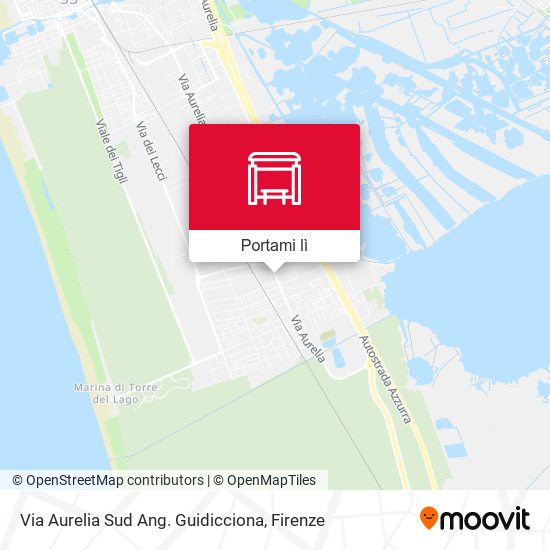 Mappa Via Aurelia Sud Ang. Guidicciona