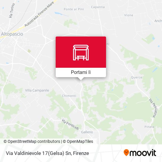 Mappa Via Valdinievole 17(Gelsa) Sn