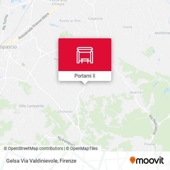 Mappa Gelsa Via Valdinievole