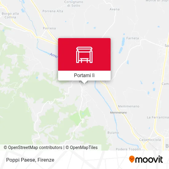 Mappa Poppi Paese