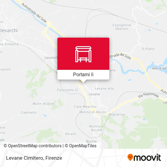 Mappa Levane Cimitero