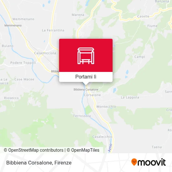 Mappa Bibbiena Corsalone