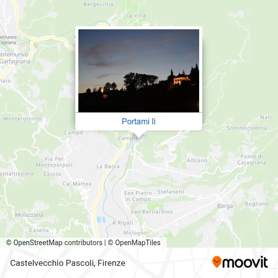 Mappa Castelvecchio Pascoli