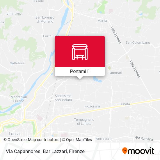 Mappa Via Capannoresi Bar Lazzari