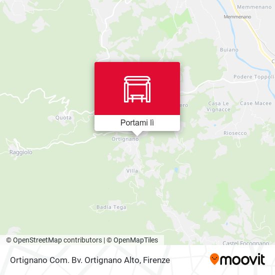 Mappa Ortignano Com. Bv. Ortignano Alto