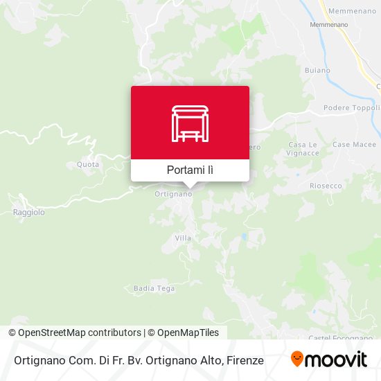 Mappa Ortignano Com. Di Fr. Bv. Ortignano Alto