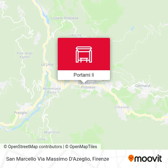 Mappa San Marcello Via Massimo D'Azeglio