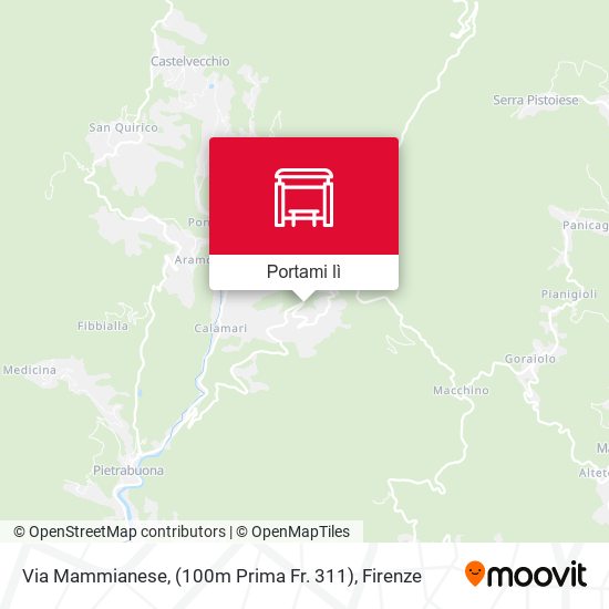 Mappa Via Mammianese, (100m Prima Fr. 311)