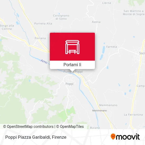 Mappa Poppi Piazza Garibaldi