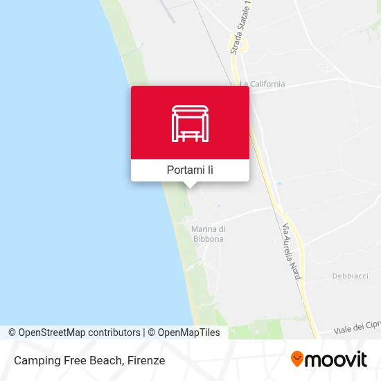 Mappa Camping Free Beach