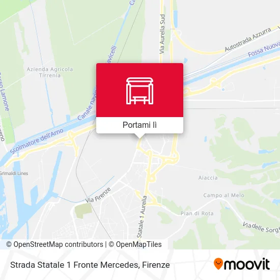 Mappa Strada Statale 1 Fronte Mercedes