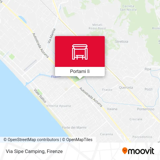 Mappa Via Sipe Camping