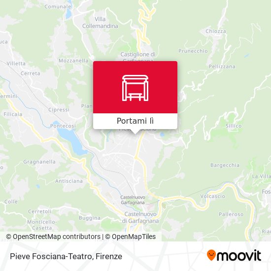 Mappa Pieve Fosciana-Teatro