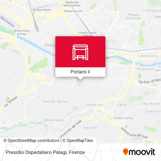 Mappa Presidio Ospedaliero Palagi