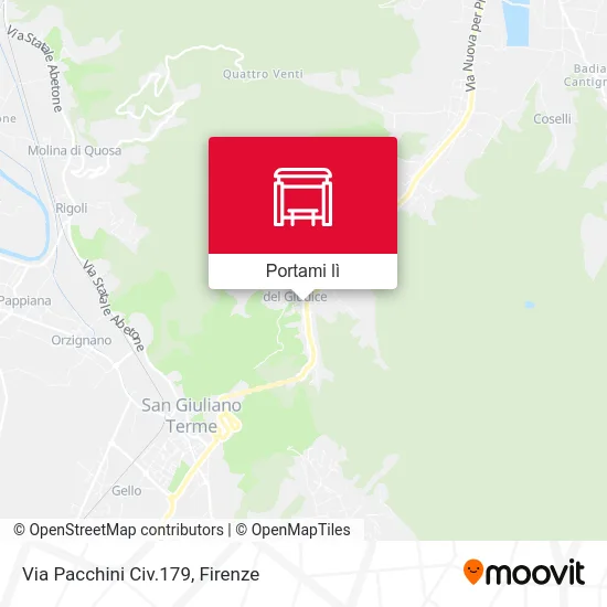 Mappa Via Pacchini Civ.179