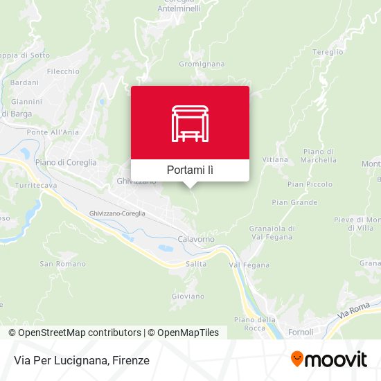 Mappa Via Per Lucignana