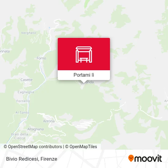 Mappa Bivio Redicesi